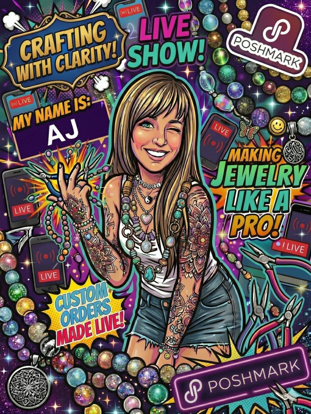 🔮 LIVE JEWELRY SHOWS WITH AJ • Custom Orders On Screen! • Like to Save